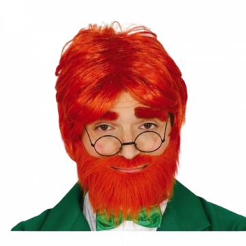 Red-Haired Wig with Beard
