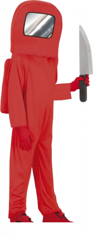Red Killer Among Us Costume - Tween