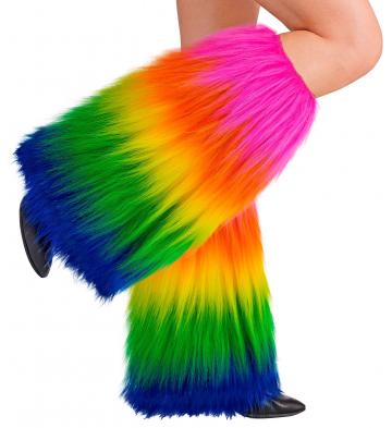 Rainbow Plush Leg Warmers