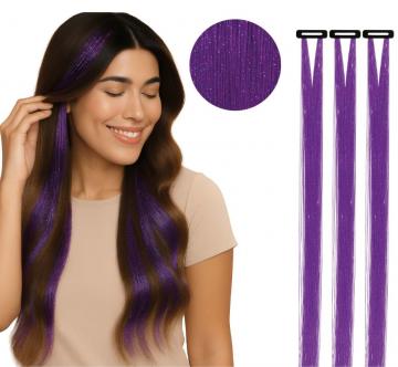 Tinsel Hair Extensions - Purple