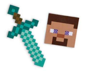Minecraft Steve mask and Sword