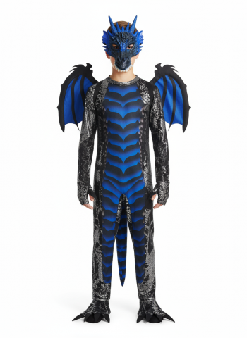 Kids Blue Dragon Costume