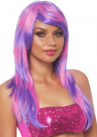 Long Striped Cheshire Cat Wig