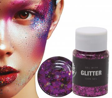 Purple Glitter Gel 20g