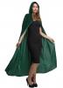 Deluxe Velvet Hooded Cloak Green
