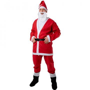 6 Piece Adult Budget Santa Costume