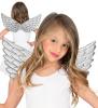 Kids Silver Fabric Angel Wings