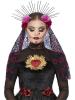 Deluxe Sunburst Day of the Dead Headband and Veil
