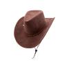 Texan Suede Hat with Stars - Brown