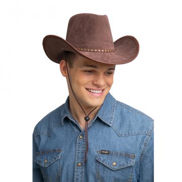 Texan Suede Hat with Stars - Brown