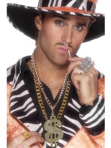 Gold Dollar Sign Medallion