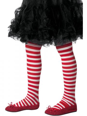 Striped Tights Kids - Red/White