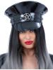 Deluxe Black Wetlook Captains Hat