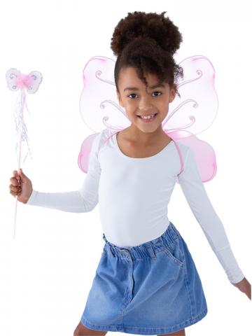 Butterfly Wings & Wand - Pink