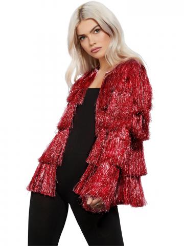Red Tinsel Jacvket Fever