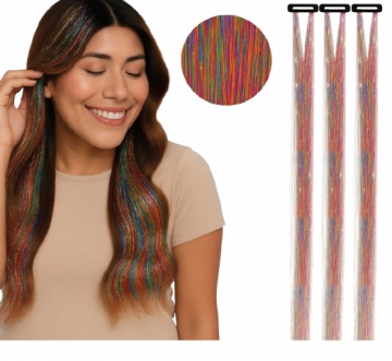 Tinsel Hair Extensions - Multicolour
