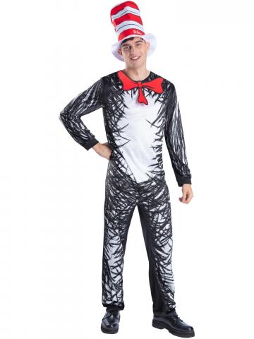 Dr Seuss Cat In The Hat Costume - Mens