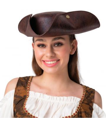 Faux Leather Pirate Hat