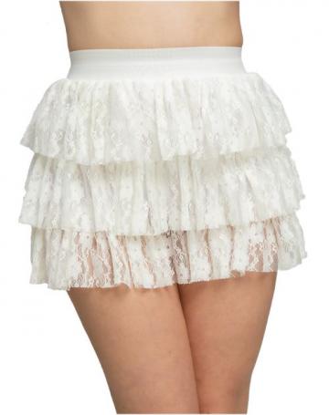 Lace Ra Ra Skirt - White