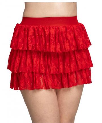 Lace Ra Ra Skirt - Red