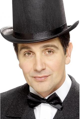 Black Satin Bow - Tie