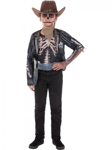 Skeleton Cowboy Costume - Kids