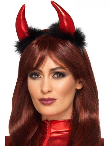 Metallic Devil Horn Headband