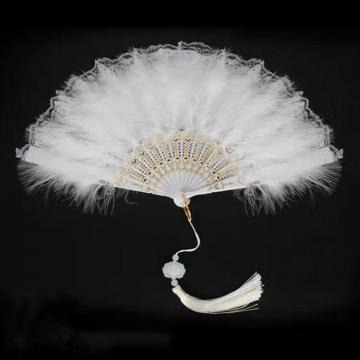 1920's Feather Fan - White