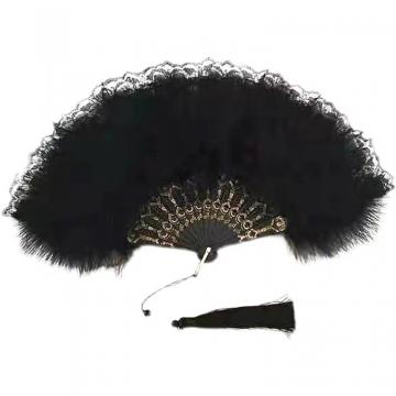 1920's Feather Fan - Black