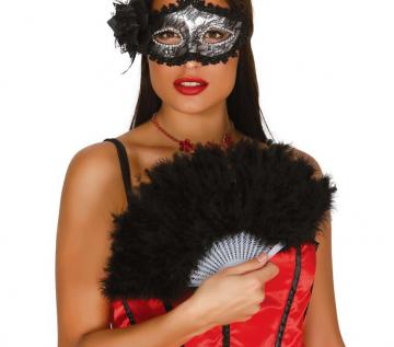 Hand Feather Fan - Black