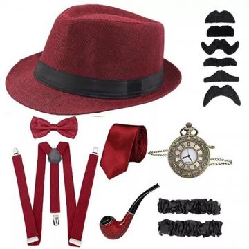 Red 1920's Accessory 8PCS/SET