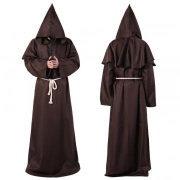 adult priest brown robe