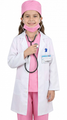 Kids Pink Doctor Costume Set