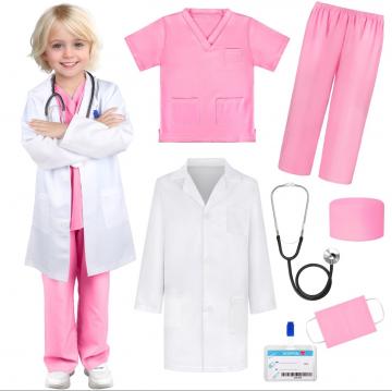 Kids Pink Doctor Costume Set