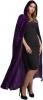 Deluxe Velvet Hooded Cloak - Dark Purple