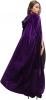 Deluxe Velvet Hooded Cloak - Dark Purple