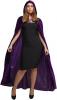 Deluxe Velvet Hooded Cloak - Dark Purple