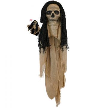 Skull Mask with Hair & Cape