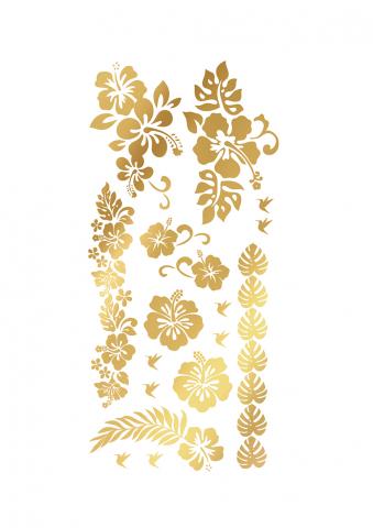Golden Flowers Tattoos