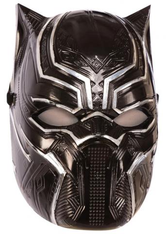 Black Panther Half Mask Metallic - Kids