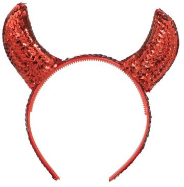 Sequin Devil Horn Headband