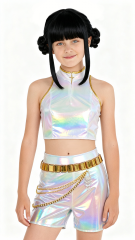 Pop Star Zoey Demon Hunter - Tweens White Stage Outfit