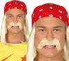 Red Bandana with Wig and Moustache