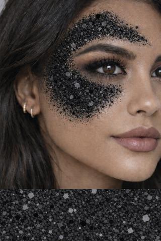Black Glitter Make Up Stick
