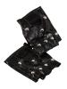 Studded Punk Gloves - Black