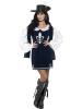Ladies Musketeer Costume - Navy