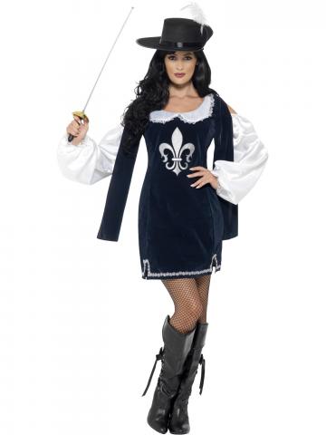 Ladies Musketeer Costume - Navy
