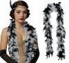 80g Feather Boa - Black & White