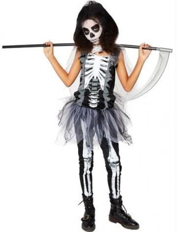 Girls Skeleton Reaper - Tweens