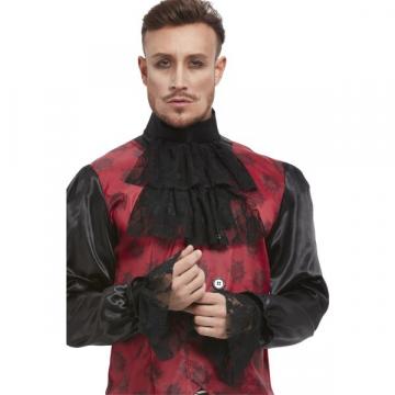 Black Cravat & Cuff Set